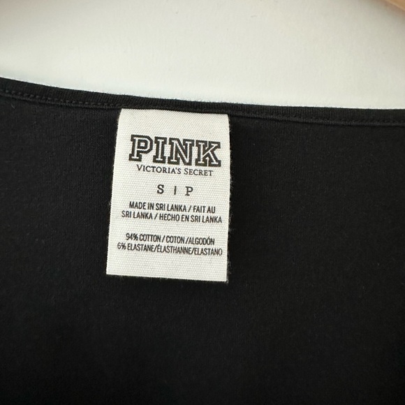 PINK Victoria's Secret Black Long Sleeve cropped top - Picture 2 of 4